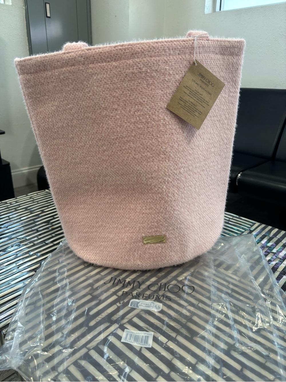 NWT Jimmy Choo Parfum Pink Tote Bag